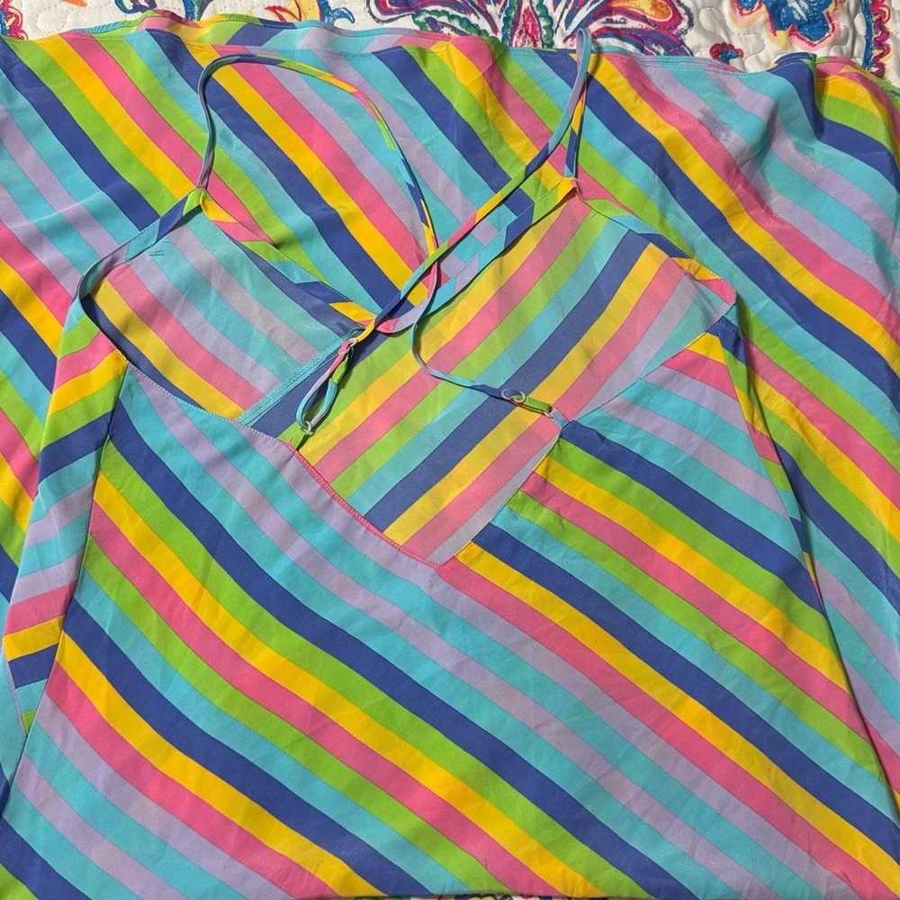 Victoria’s Secret Collection Vintage 90s Retro Hippie Striped Nightie Size: M